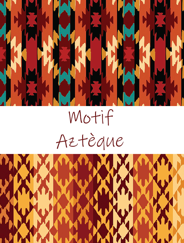 motif azteque rouge