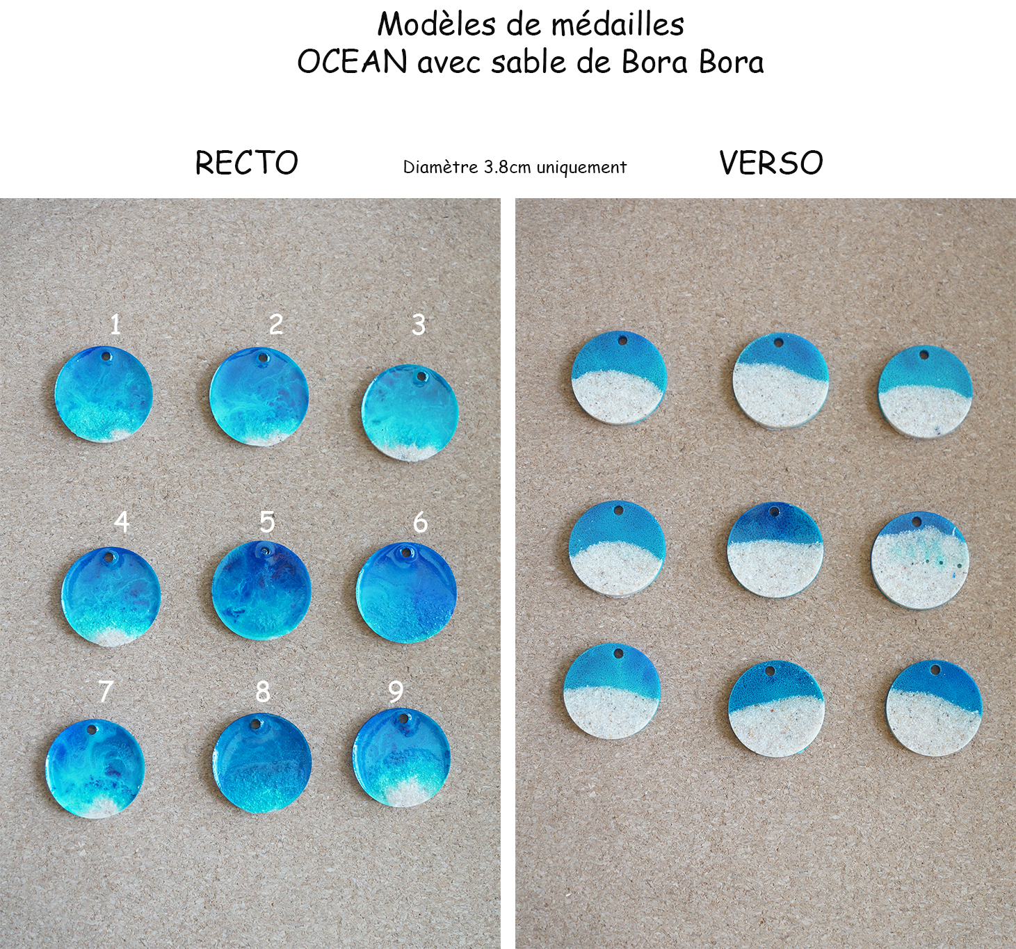 Modèles médailles Bora