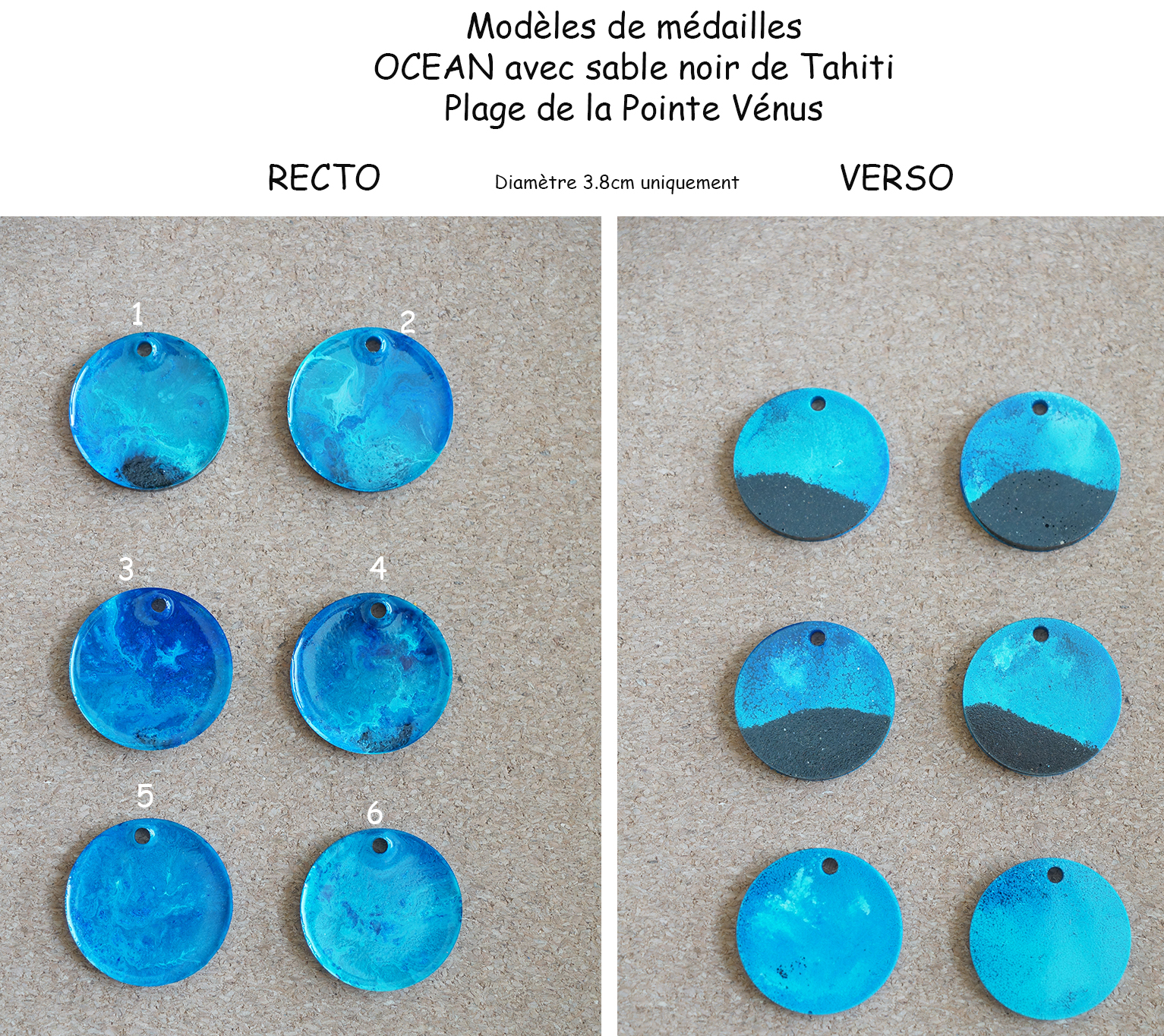 Modèles médailles pointe vénus