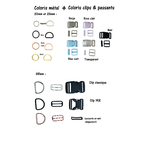 Coloris clips et passants fond blanc 38mm