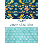motif amerindien bleu