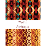 motif azteque rouge