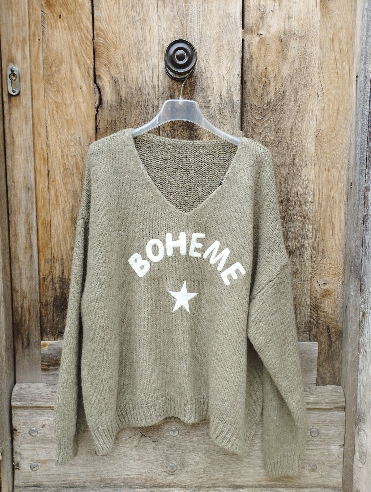Pull ONLY rose poudré et blanc cassé, taille XS. 45 (D'occasion) à Saxon pour CHF 10 - avec