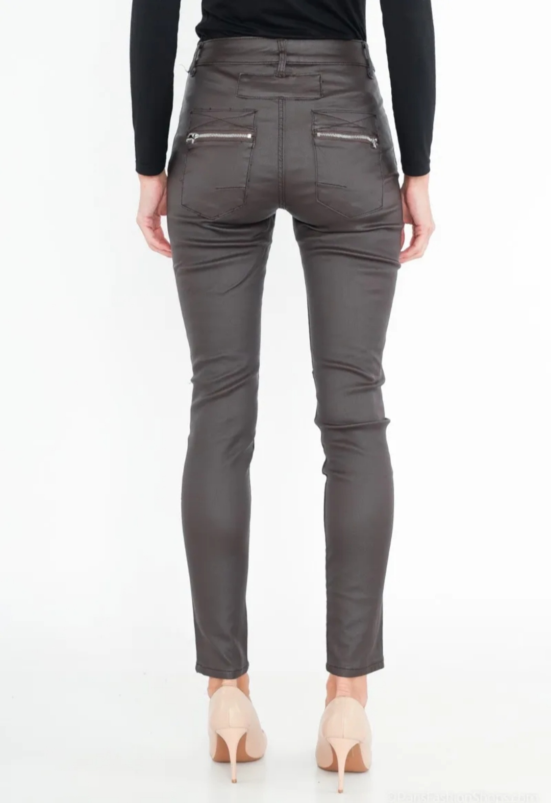 pantalon simili 7187 melly and co choco 1