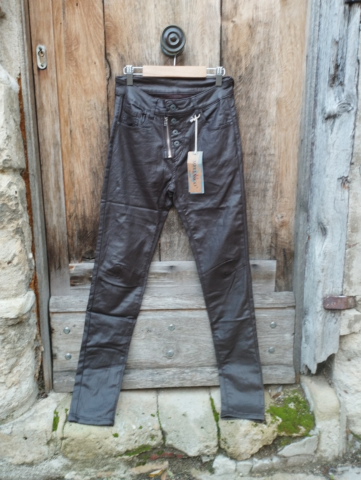 pantalon simili 7187 melly and co choco 3