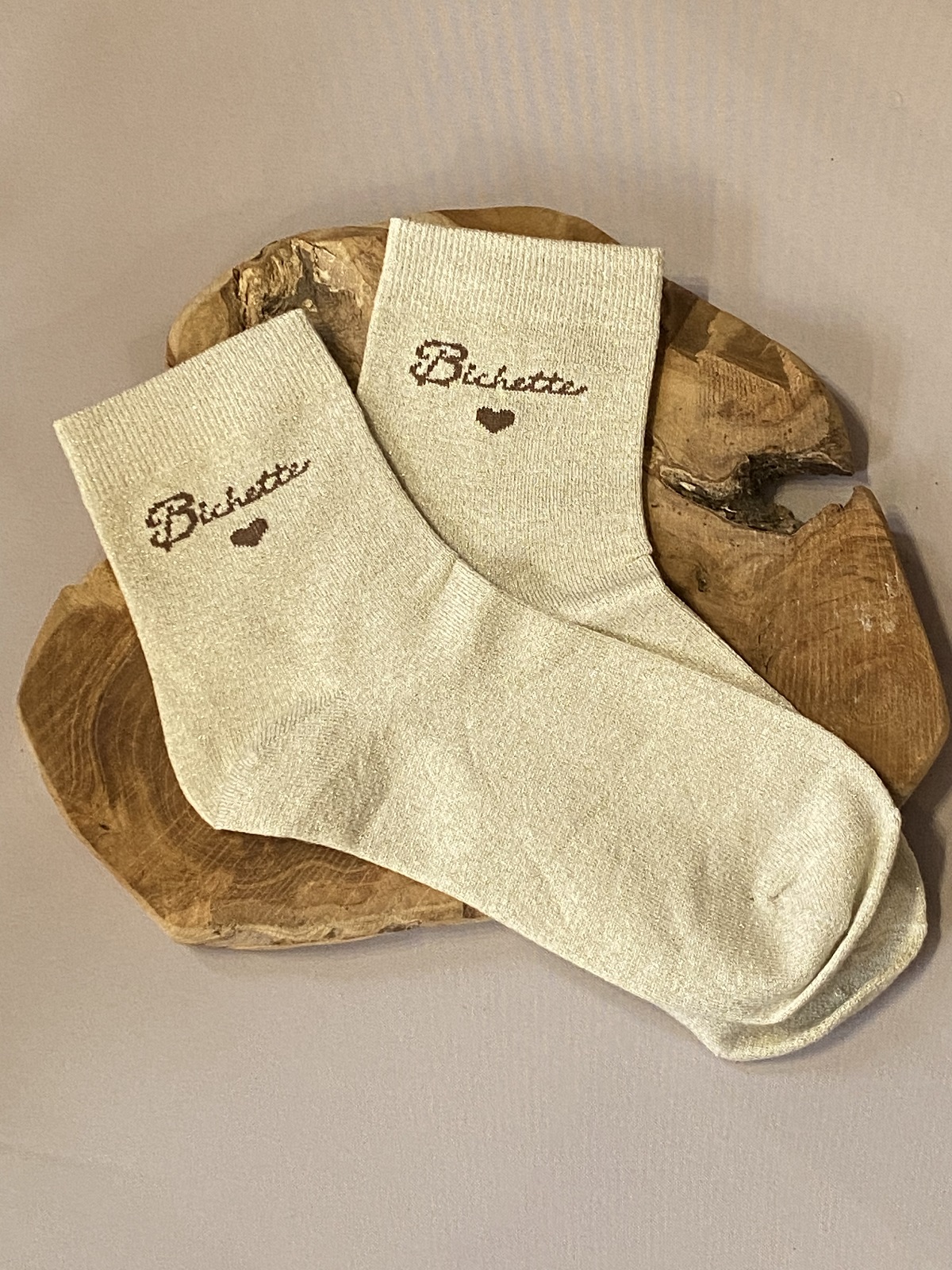 CHAUSSETTES BICHETTE BEIGE 2