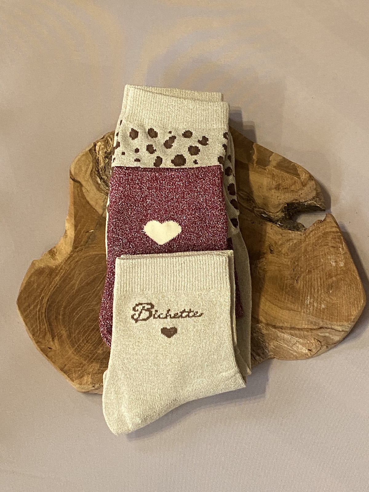 LOT DE 3 PAIRES DE CHAUSSETTES BICHETTE 1