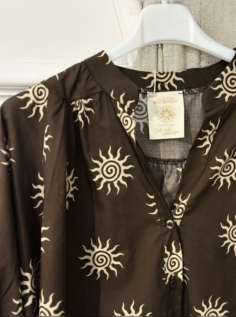CHEMISE SOLEIL BOHEME CHOCOLAT - APRIL VINTAGE 1