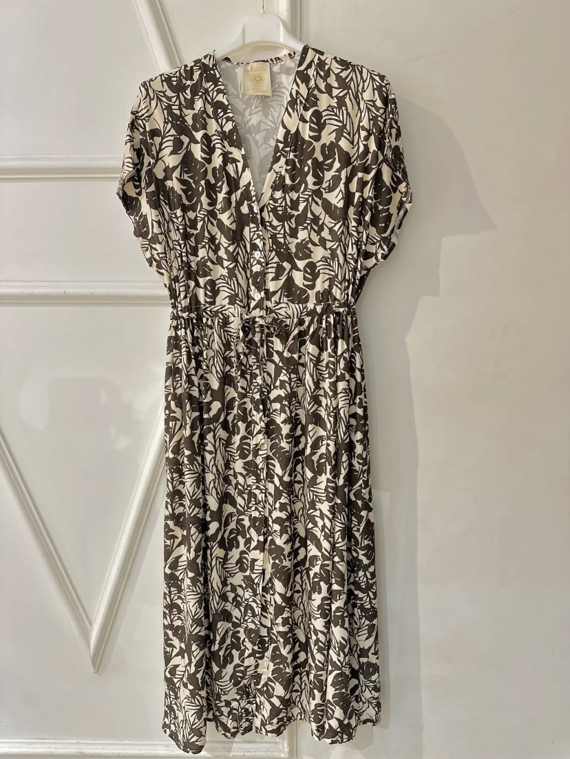ROBE LONGUE JUNGLE CHOCOLAT APRIL VINTAGE