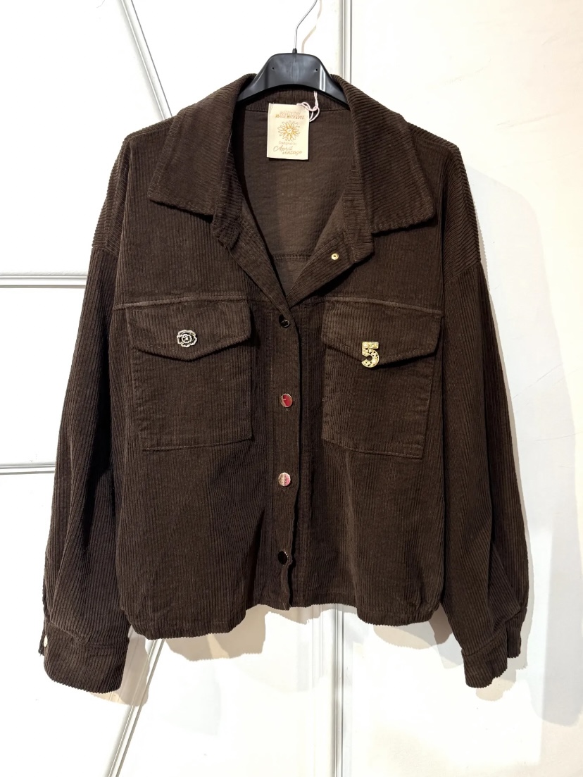 VESTE BROCHE VELOURS CHOCOLAT APRIL VINTAGE 3