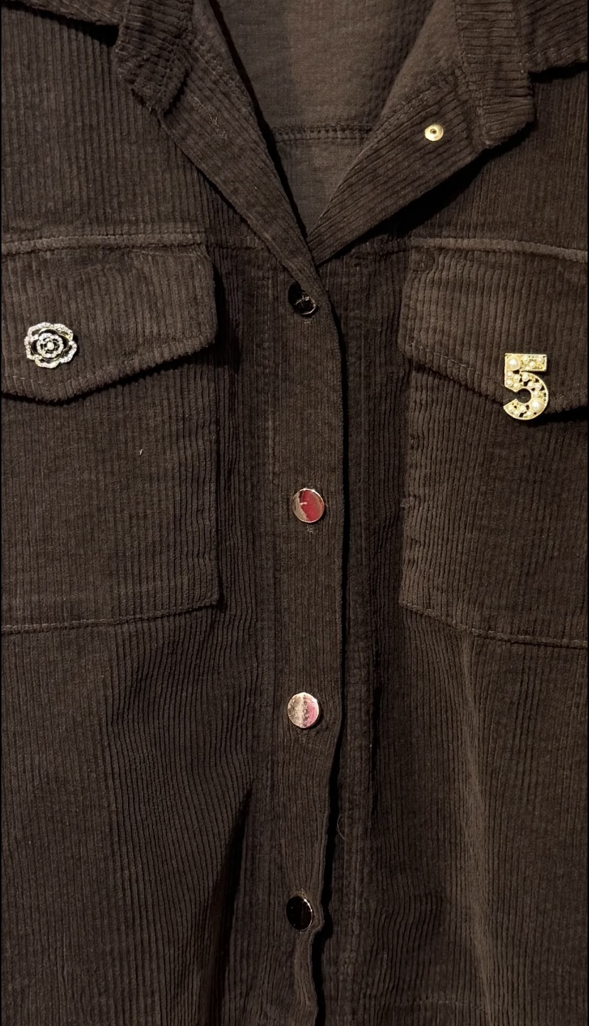 VESTE BROCHE VELOURS CHOCOLAT APRIL VINTAGE 2
