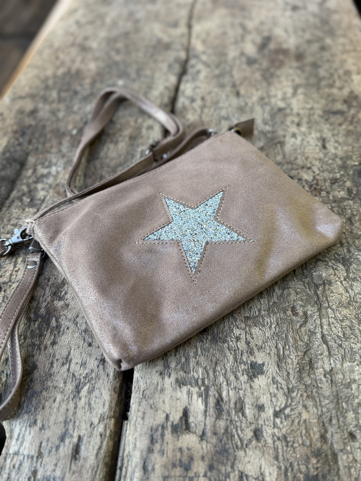 POCHETTE ETOILE TAUPE