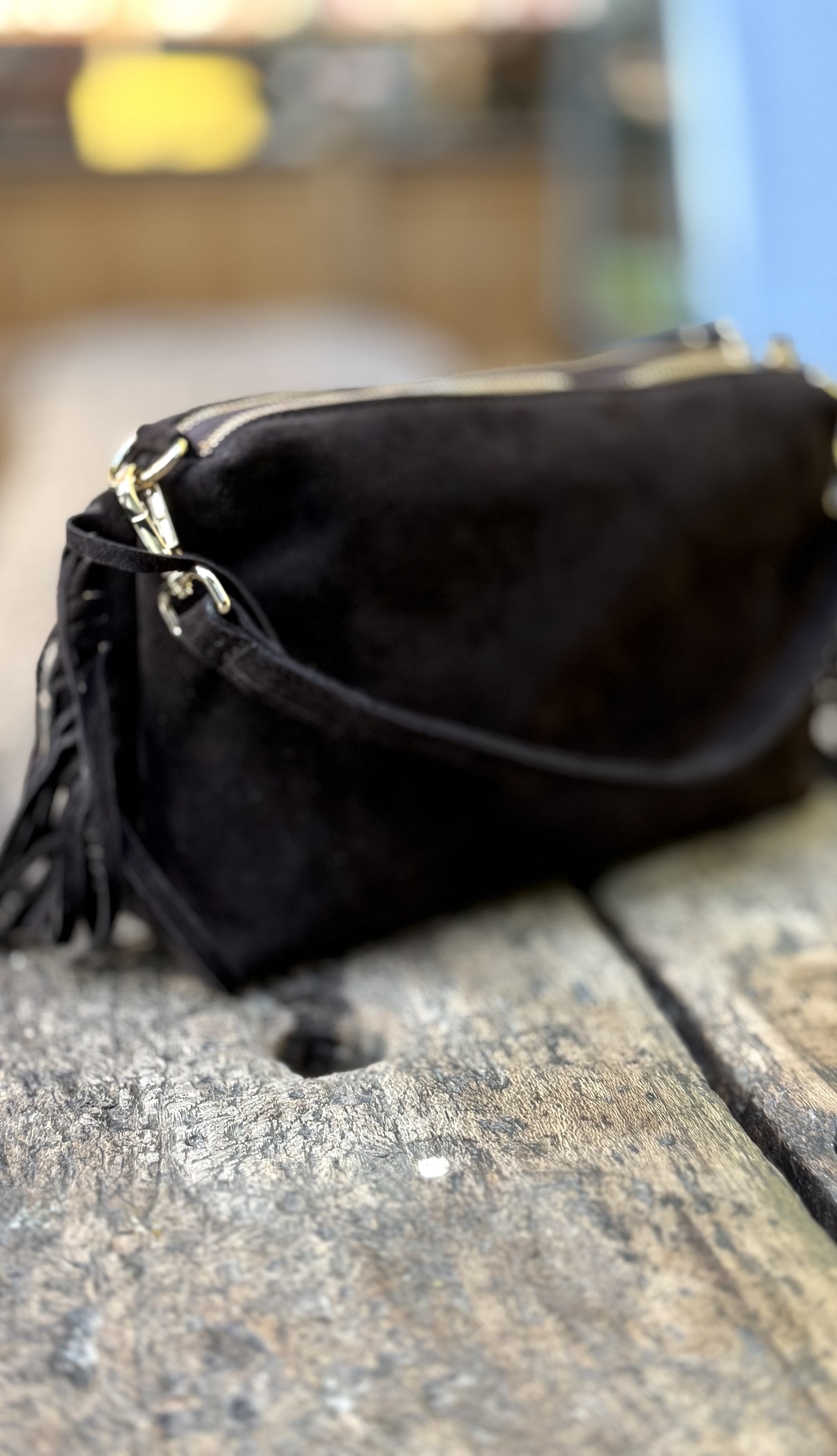 SAC A FRANGES CHOCOLAT