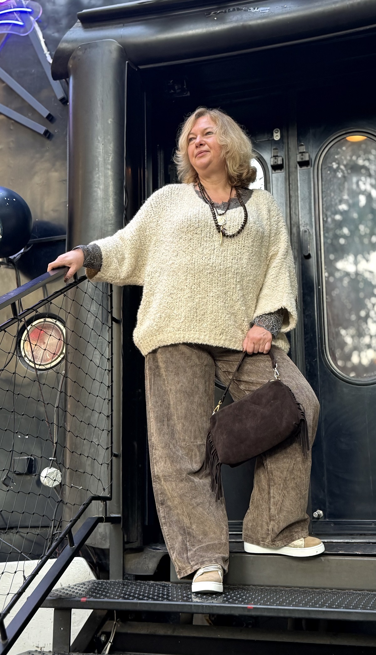 SAC A FRANGES CHOCOLAT 7