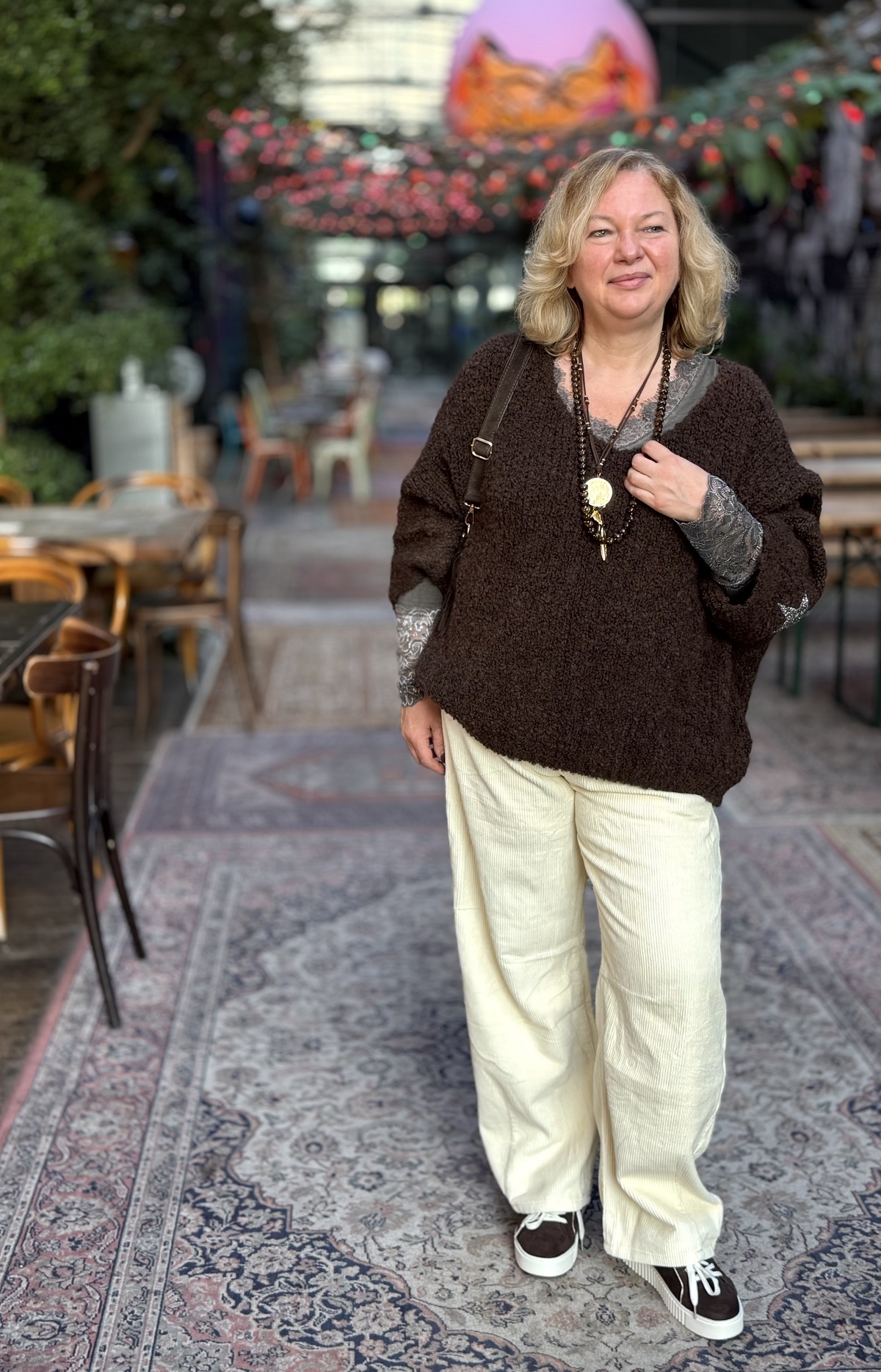 PANTALON VELOURS MELLY AND CO ECRU 3