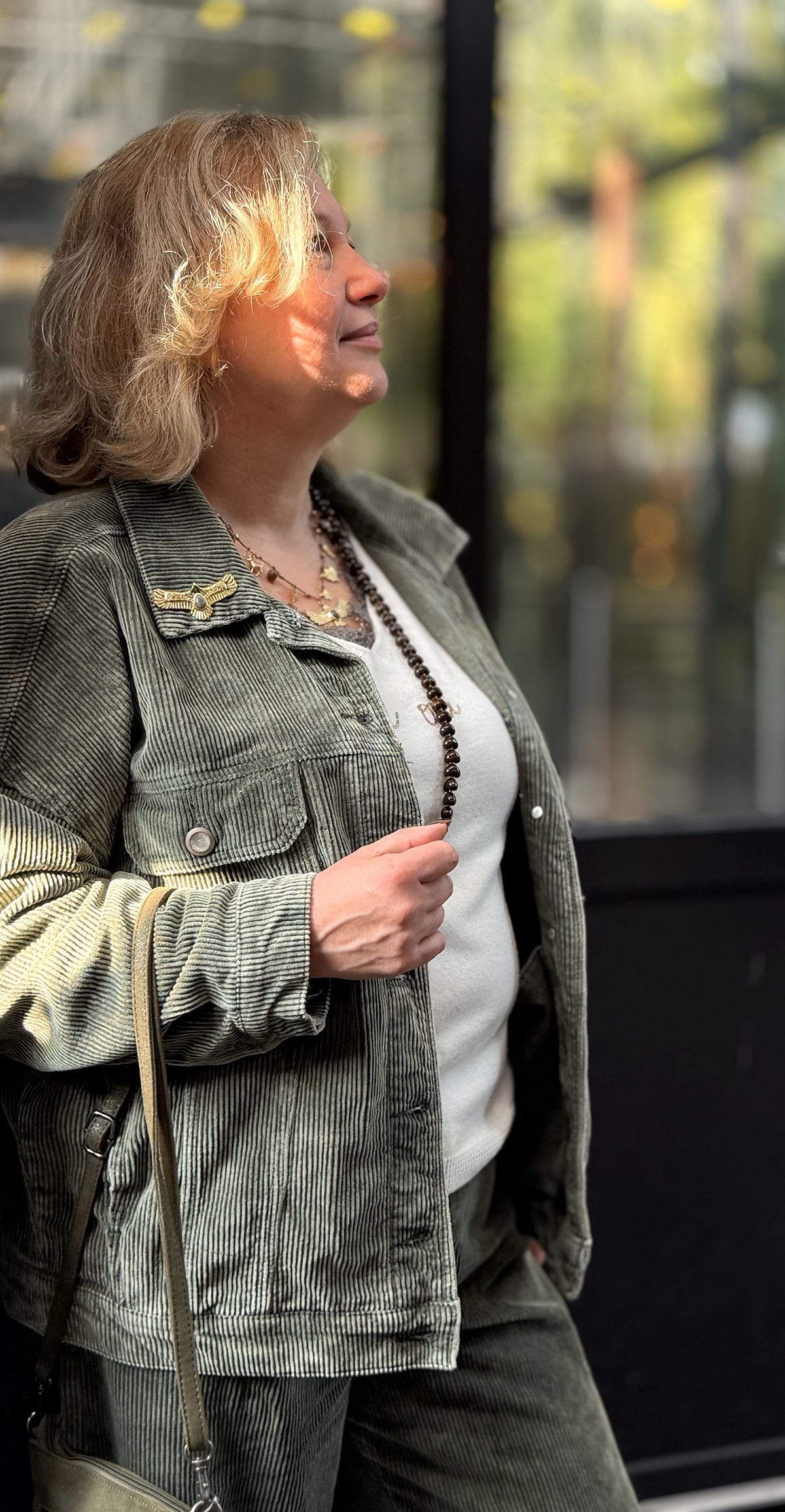 VESTE VELOURS KAKI MELLY AND CO 1