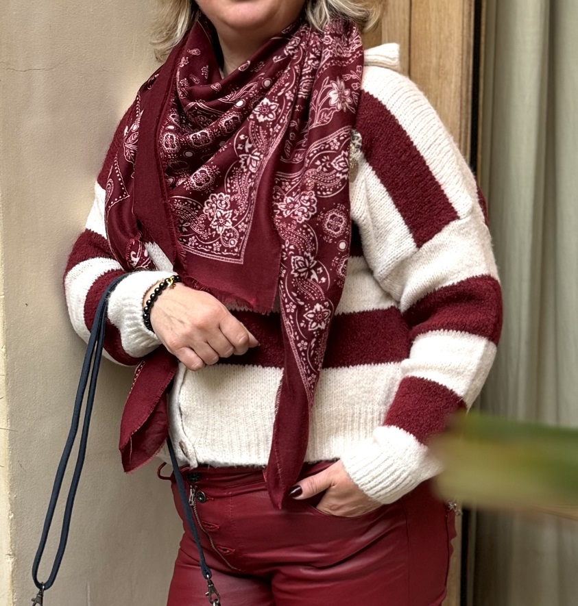 ECHARPE BORDEAUX 4