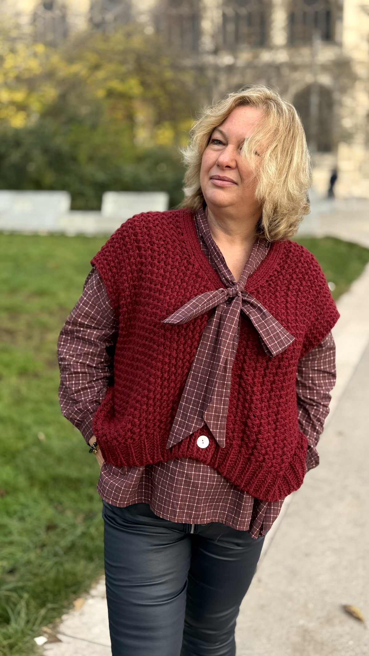 CHEMISE CARREAUX BORDEAUX APRIL VINTAGE