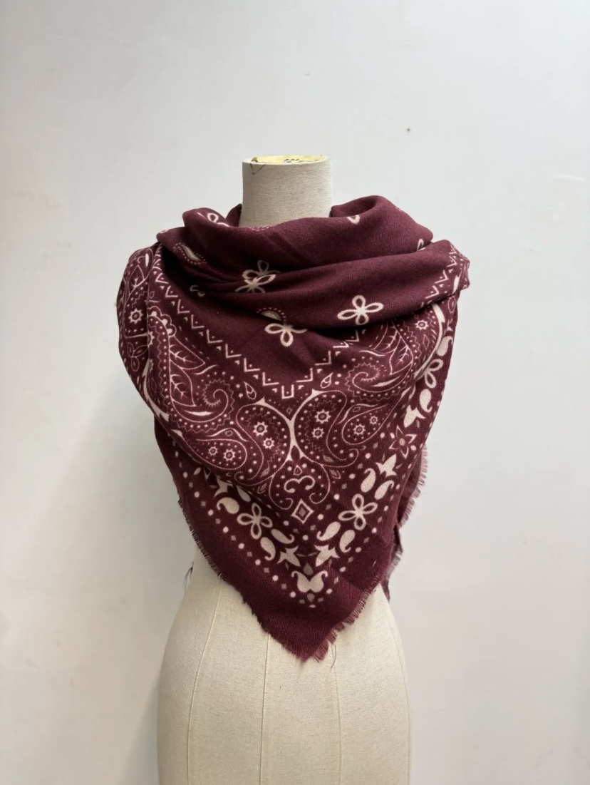 ECHARPE BANDANA BORDEAUX