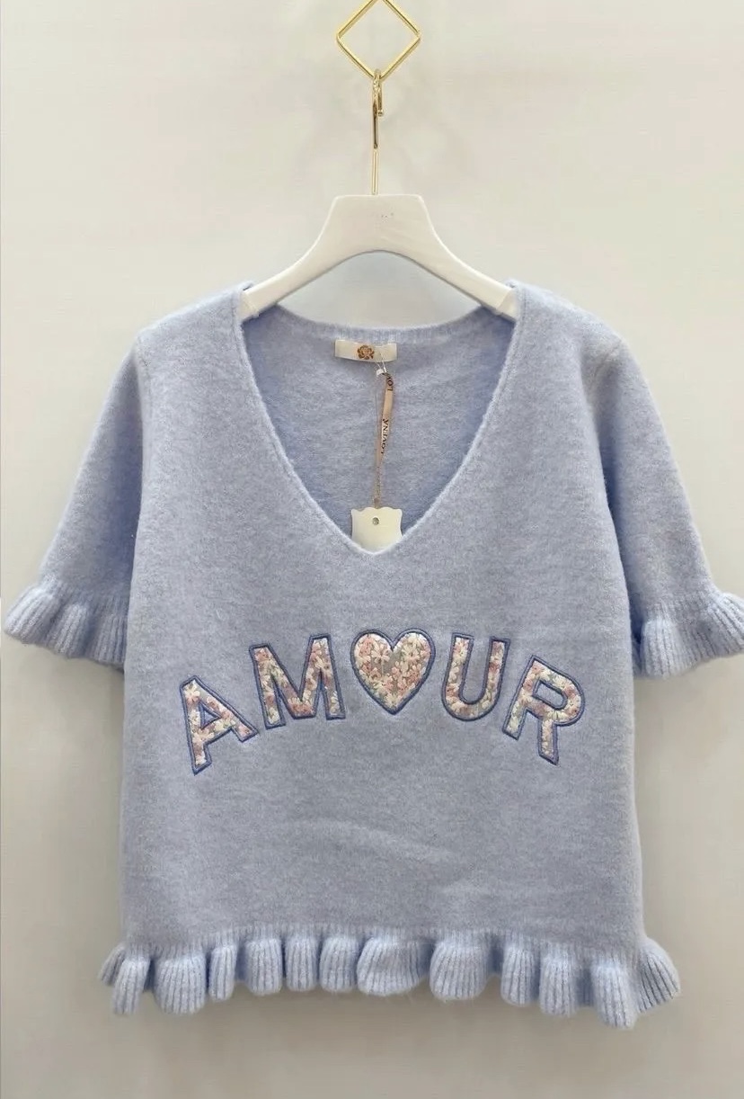 Pull AMOUR bleu