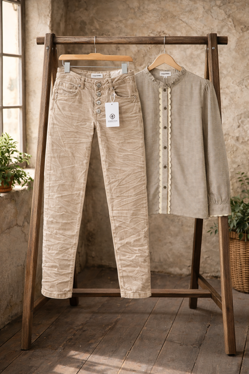 Look chemise vichy In April pantalon karostar