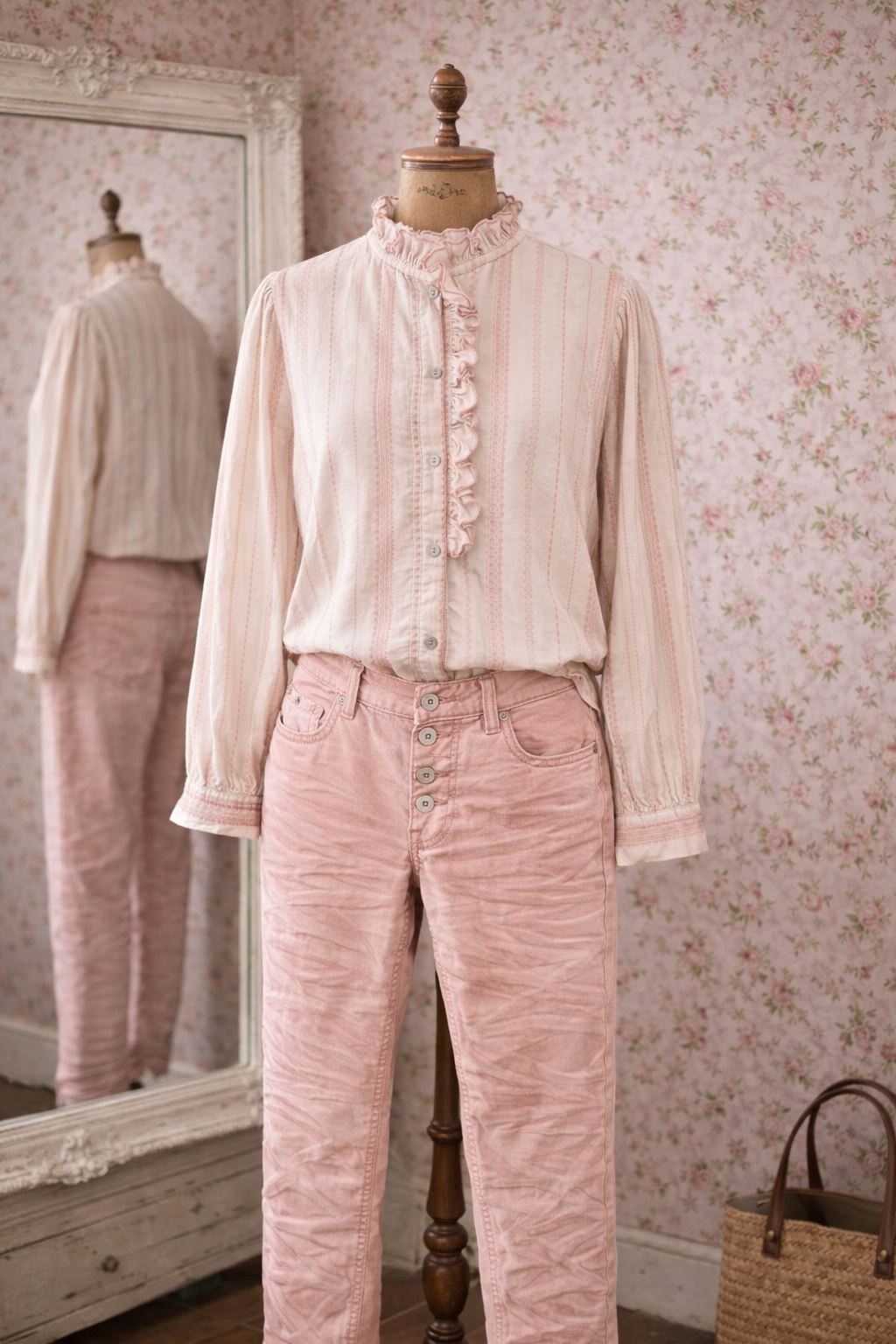 Chemise Rose Poudré In April 1986 pantalon karostar rose