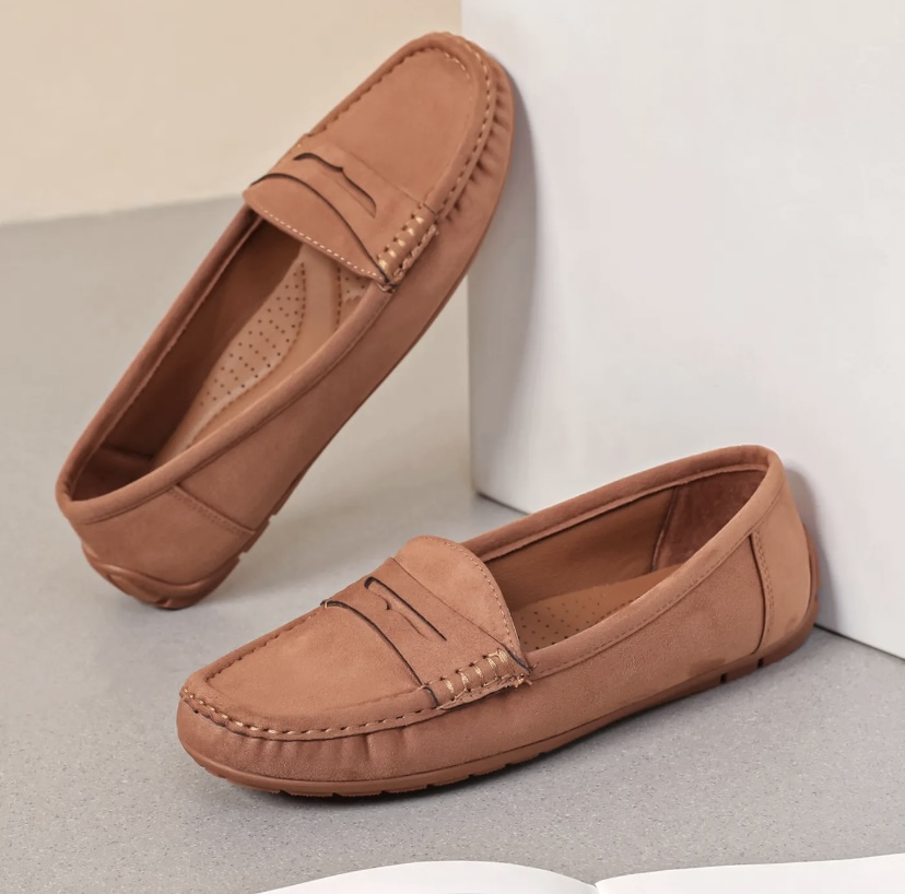MOCASSINS CONFORT FEMME CAMEL MOOW