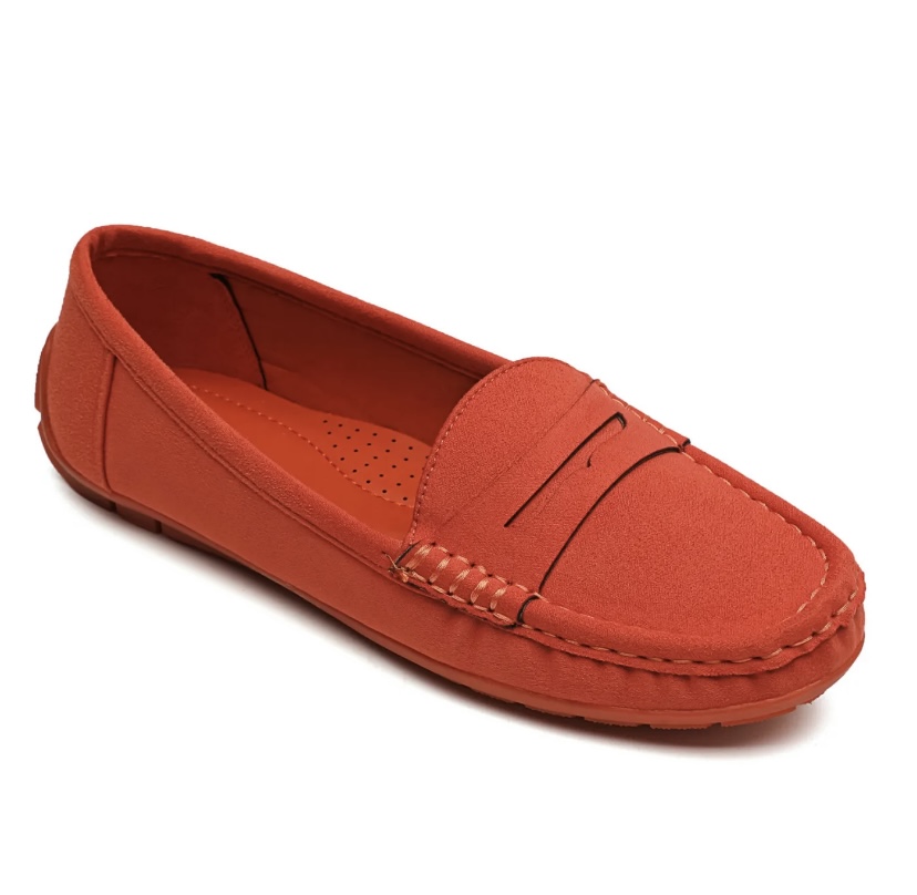 MOCASSINS CONFORT FEMME ORANGE MOOW 3
