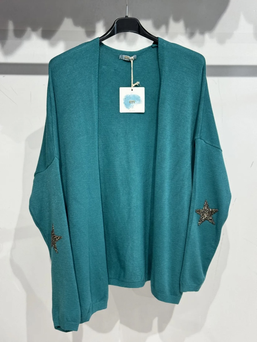 GILET ETOILE COUDES VERT CANARD