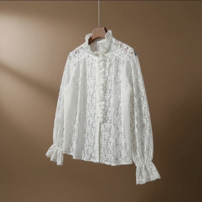CHEMISE DENTELLE BLANCHE APRIL VINTAGE