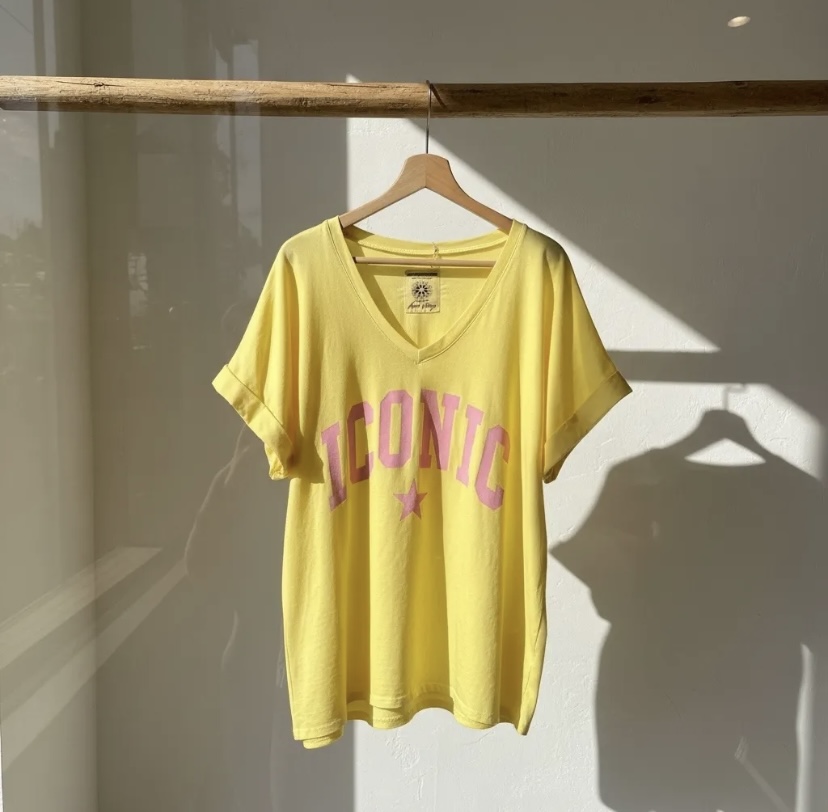 T-SHIRT ICONIC JAUNE APRIL VINTAGE