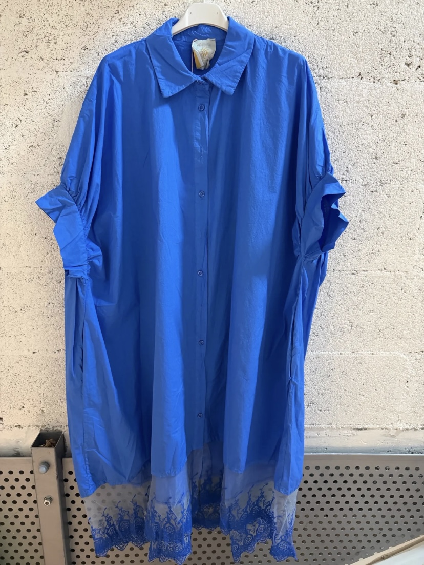 robe chemise bleu roi april vintage