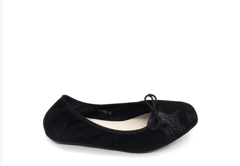 BALLERINES SOUPLES AVEC ETOILE NOIR