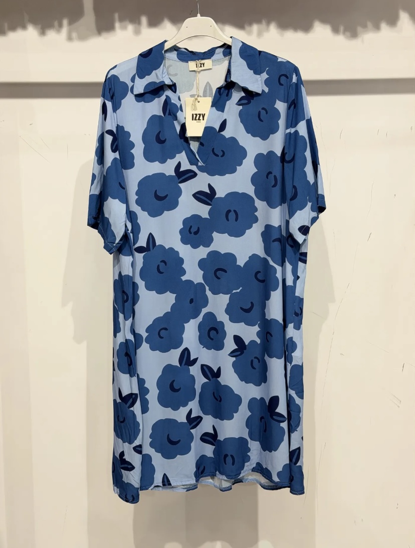 ROBE FLEURS IZZY BLEU