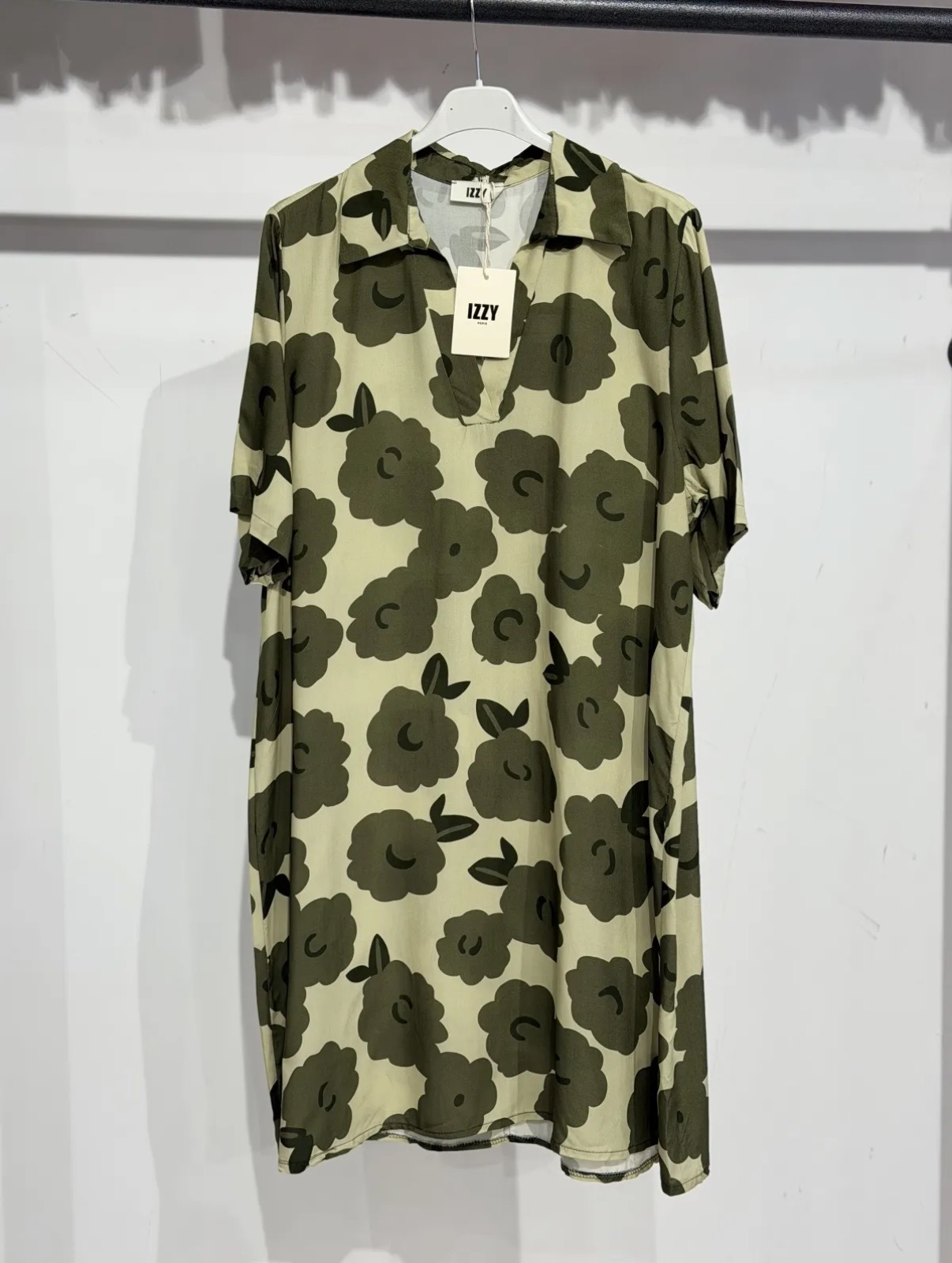 ROBE FLEURS IZZY KAKI