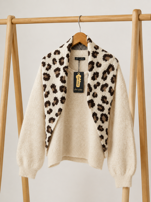 pull-beige-avec-echarpe
