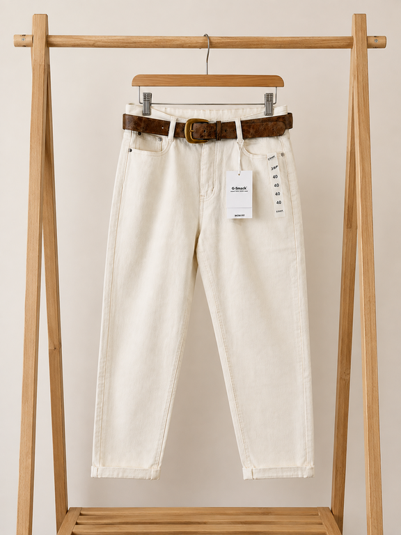 pantalon-mum-fit-ecru-ceinture-taupe
