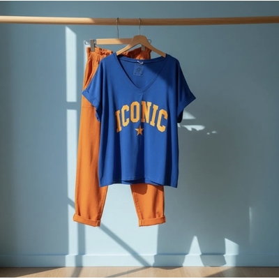 T-SHIRT ICONIC BLEU ROI  APRIL VINTAGE 1