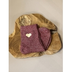 CHAUSSETTES FIL ARGENTE COEUR BORDEAUX 3