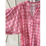 CHEMISE VICHY AVEC ETOILES ROSE APRIL VINTAGE 1