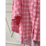 CHEMISE VICHY AVEC ETOILES ROSE APRIL VINTAGE 2