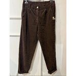 PANTALON BAREL BROCHE VELOURS CHOCOLAT APRIL VINTAGE 2