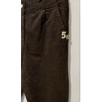 PANTALON BAREL BROCHE VELOURS CHOCOLAT APRIL VINTAGE 1