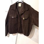VESTE BROCHE VELOURS CHOCOLAT APRIL VINTAGE 1