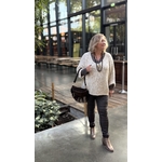 SAC BANANE FRANGES CUIR CHOCOLAT PORTE 1