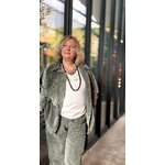 VESTE CHEMISE VELOURS KAKI MELLY AND CO