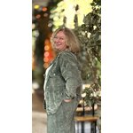 VESTE VELOURS KAKI MELLY AND CO