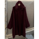 MAXI GILET ETOILE CAPUCHE BORDEAUX APRIL VINTAGE