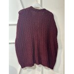 GILET CROCHET BOUTONS BORDEAUX APRIL VINTAGE 1