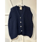 GILET CROCHET BOUTONS MARINE APRIL VINTAGE